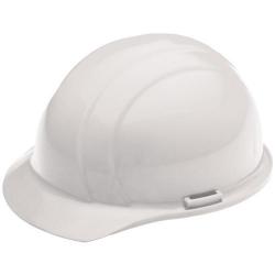 Americana Hard hat, 4-pt ratchet, standard brim, non vented, color white