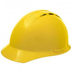 Americana Hard hat, 4-pt ratchet, standard brim, vented, color: yellow