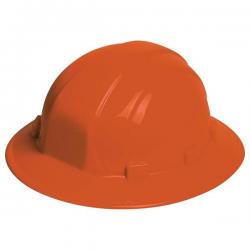 Omega II Hard hat, full brim, non-vented, 6-pt rachet, Color: Orange