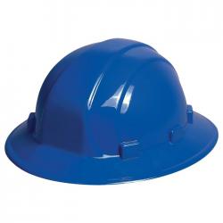 Omega II 6-pt Hard hat, full brim, non vented, color: blue