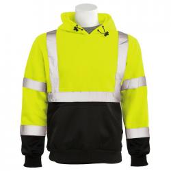 Black bottom pullover sweatshirt, Yellow, Class 3, size Medium
