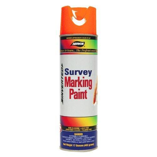 Paint, marking, survey, flor red-orange