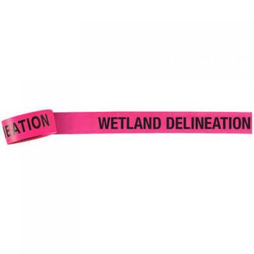 Pink Glo Presco Vinyl Flagging, “WETLAND DELINEATION”