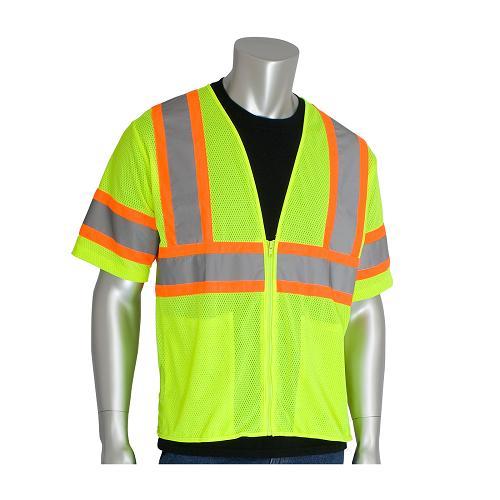 Vest, mesh, two tone, class 3, yellow, size 2X